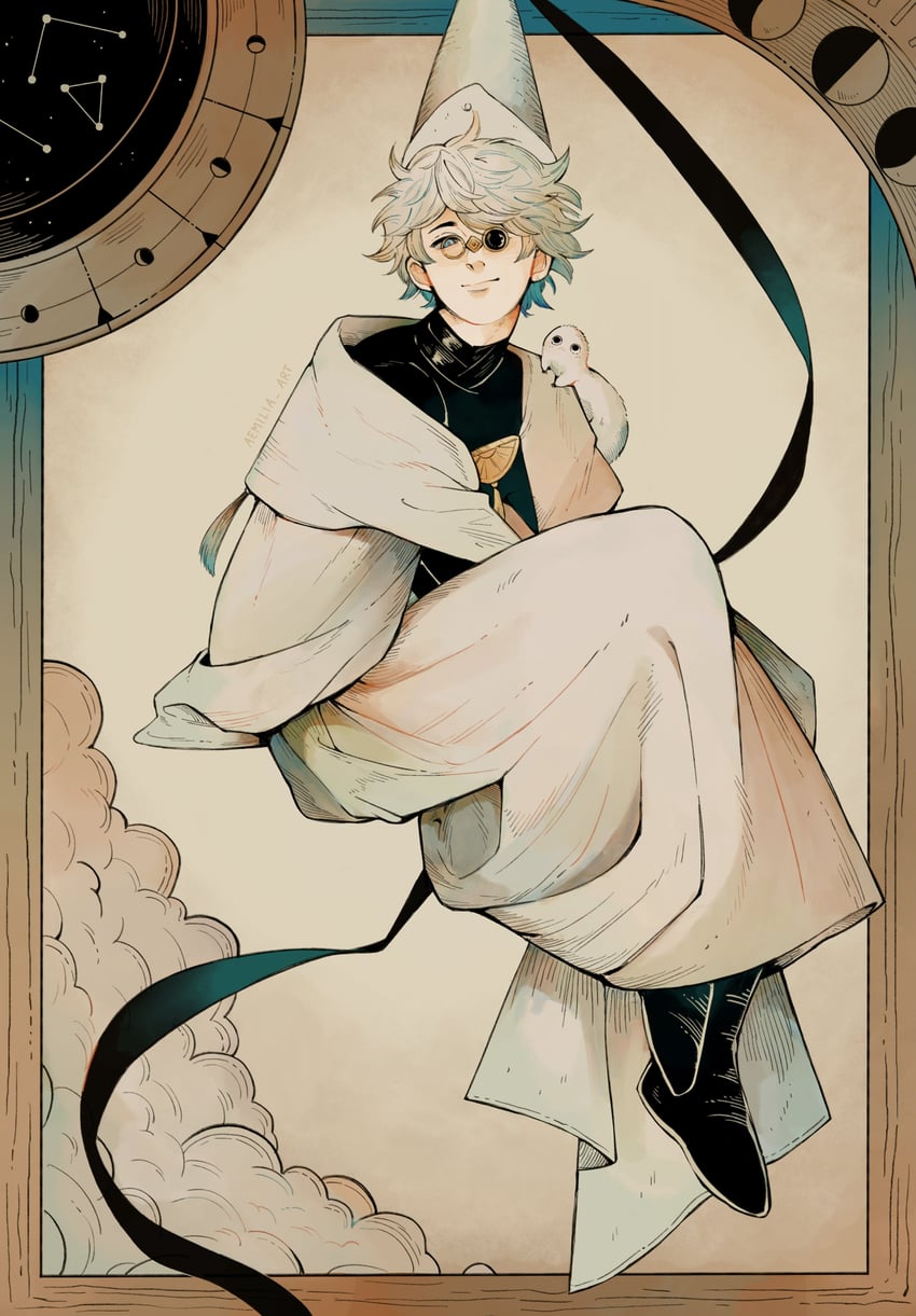 qifrey and brushbuddy (tongari boushi no atelier) drawn by aemilia_art