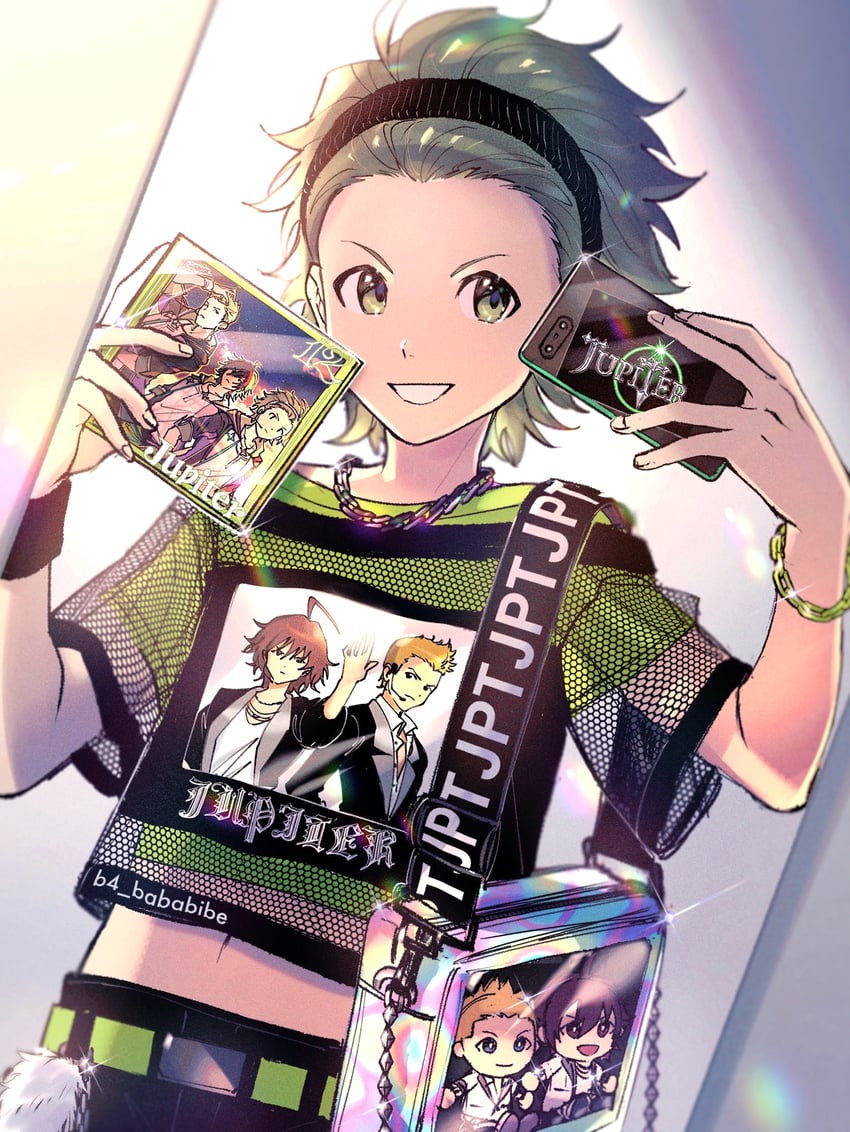 amagase touma, mitarai shouta, and ijuuin hokuto (idolmaster and 2 more) drawn by b4_bababibe