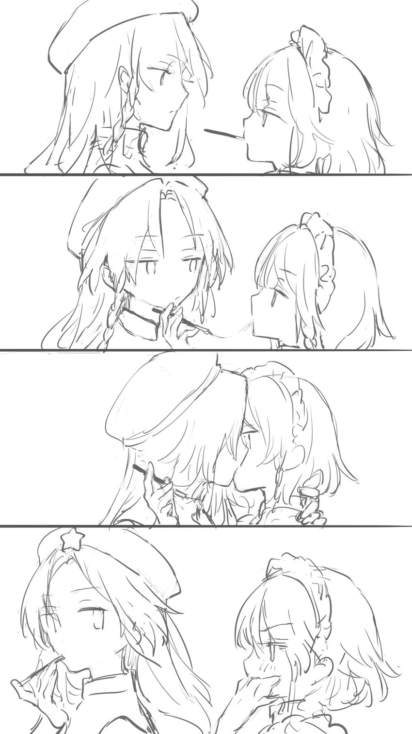 izayoi sakuya and hong meiling (touhou) drawn by risui_(suzu_rks)