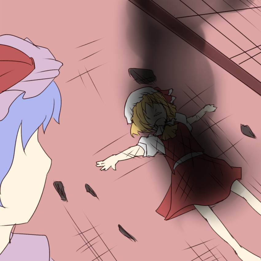 remilia scarlet and flandre scarlet (touhou) drawn by sasaoka_tatsu