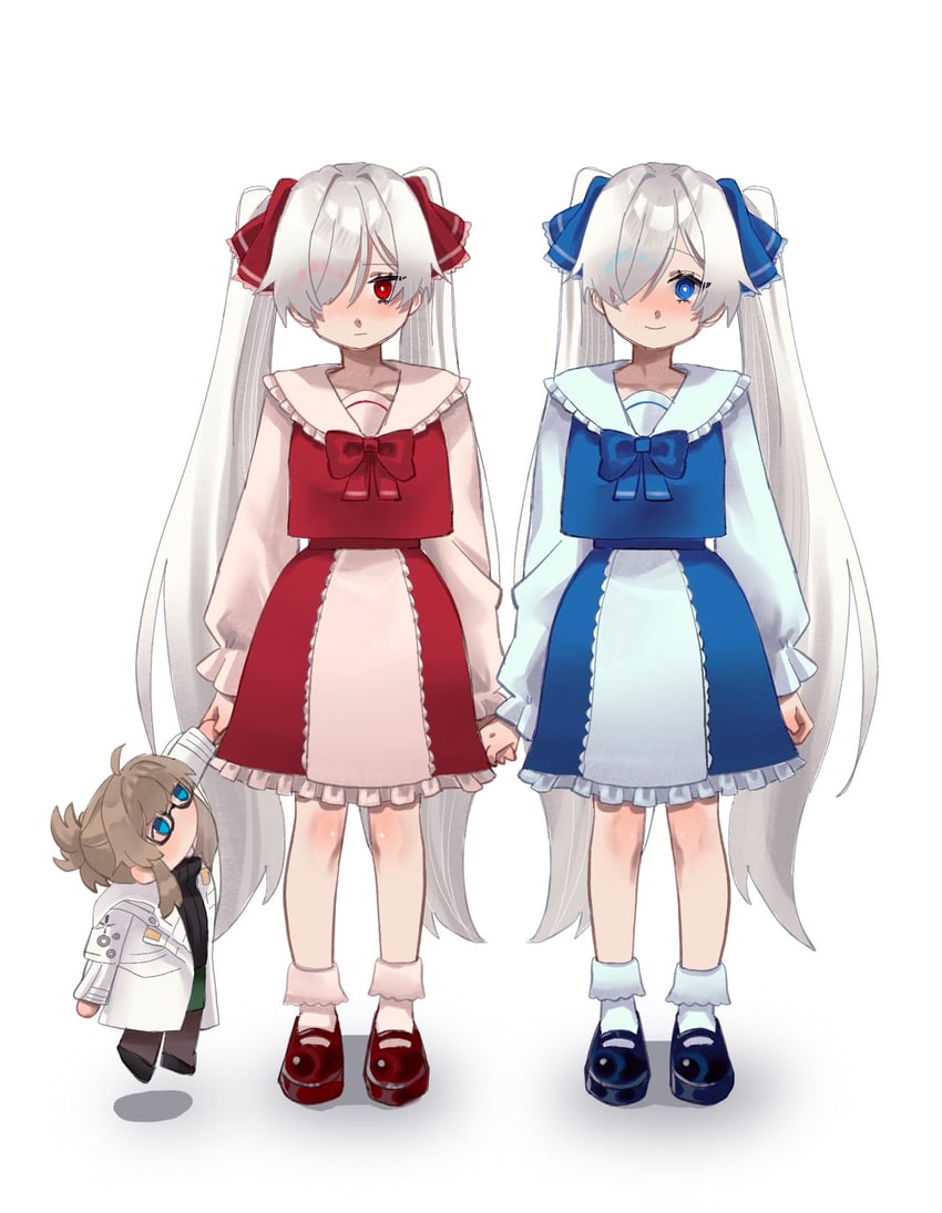 cinderella, abe, and grady sisters (goddess of victory: nikke and 1 more) drawn by piece_888