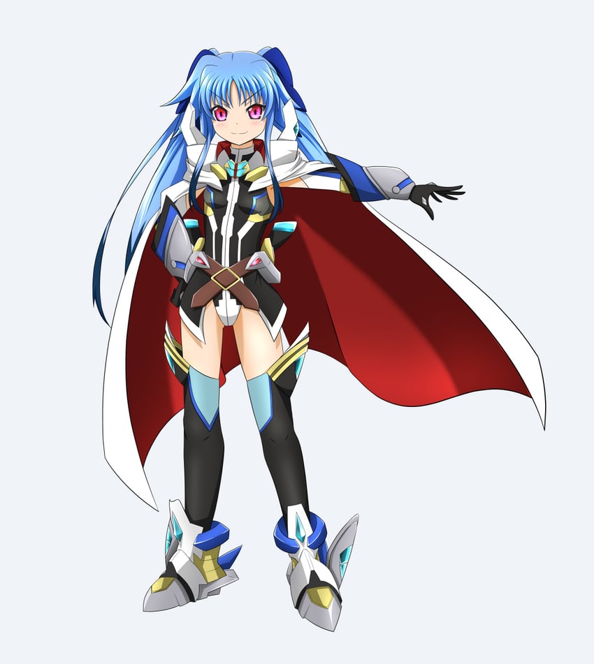 kazanari tsubasa, levi the slasher, and mizuki nana (lyrical nanoha and 3 more) drawn by oshimaru026