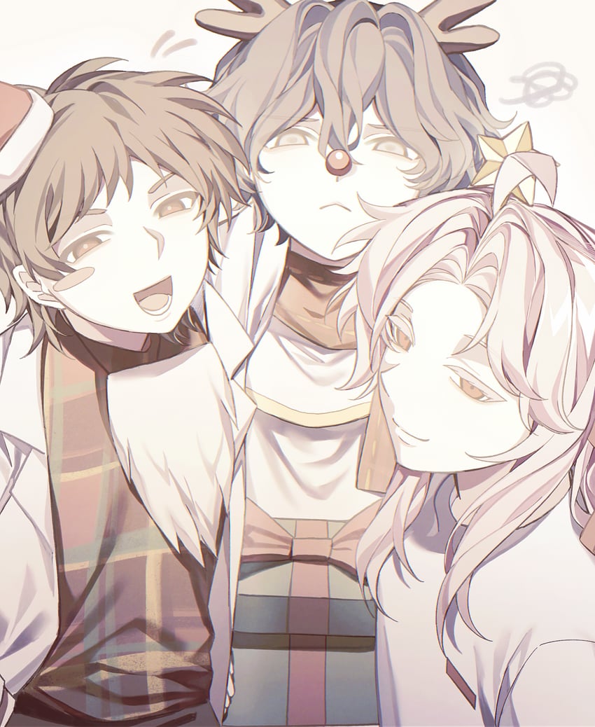 hatsutori hajime, utsugi noriyuki, and harada minoru (saibou shinkyoku) drawn by chunaizhanshi23057
