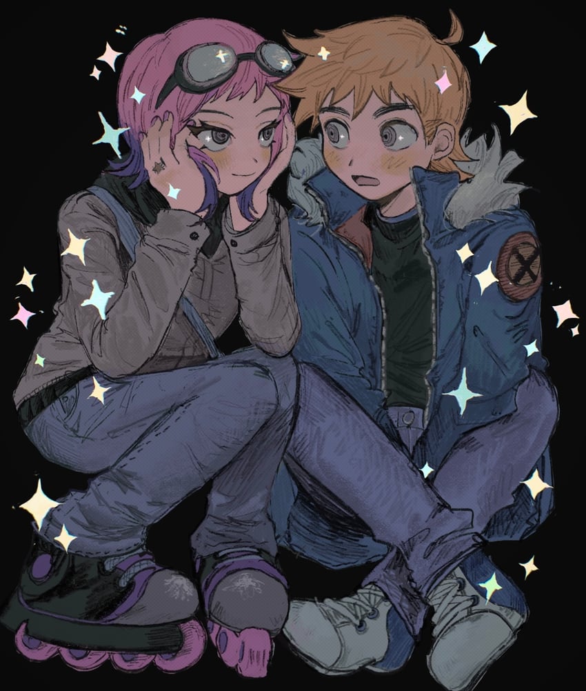 scott pilgrim and ramona flowers (scott pilgrim and 1 more) drawn by sema_(vivaviva_02)
