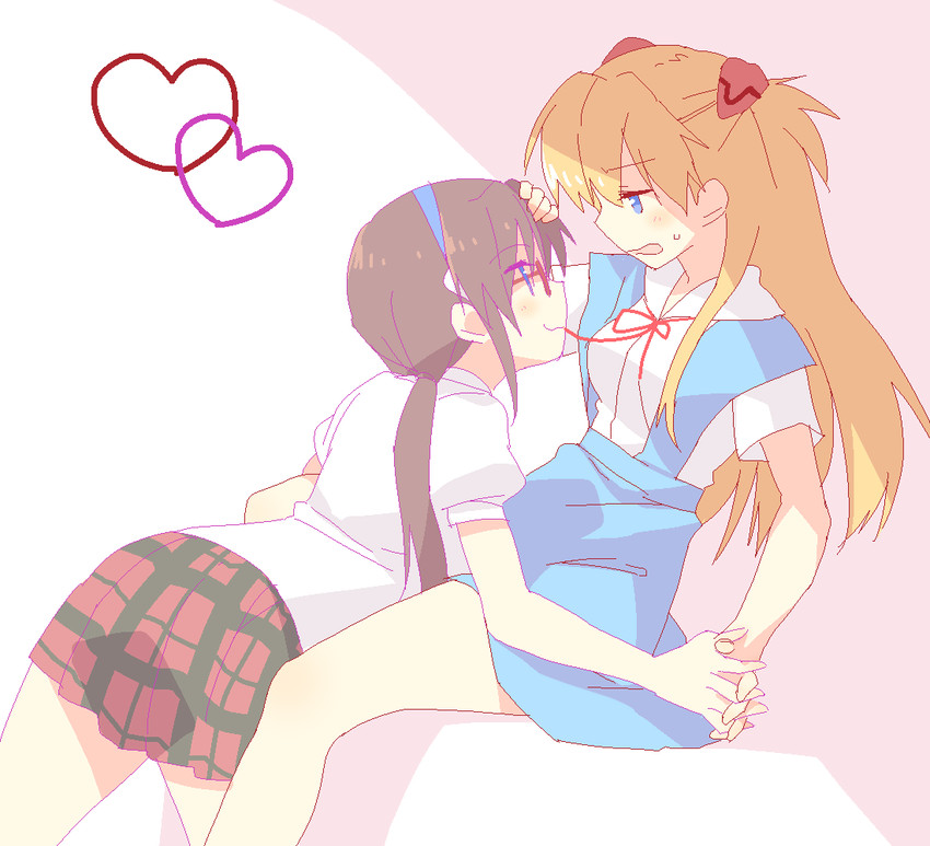 souryuu asuka langley and makinami mari illustrious (neon genesis evangelion and 2 more) drawn by fuyuichi