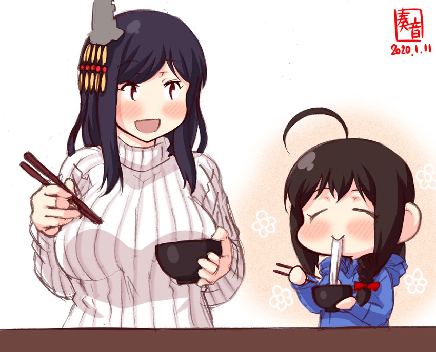 shigure and yamashiro (kantai collection) drawn by kanon_(kurogane_knights)