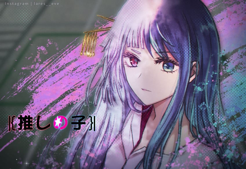 kurokawa akane and sayahime (oshi no ko and 1 more) drawn by lares