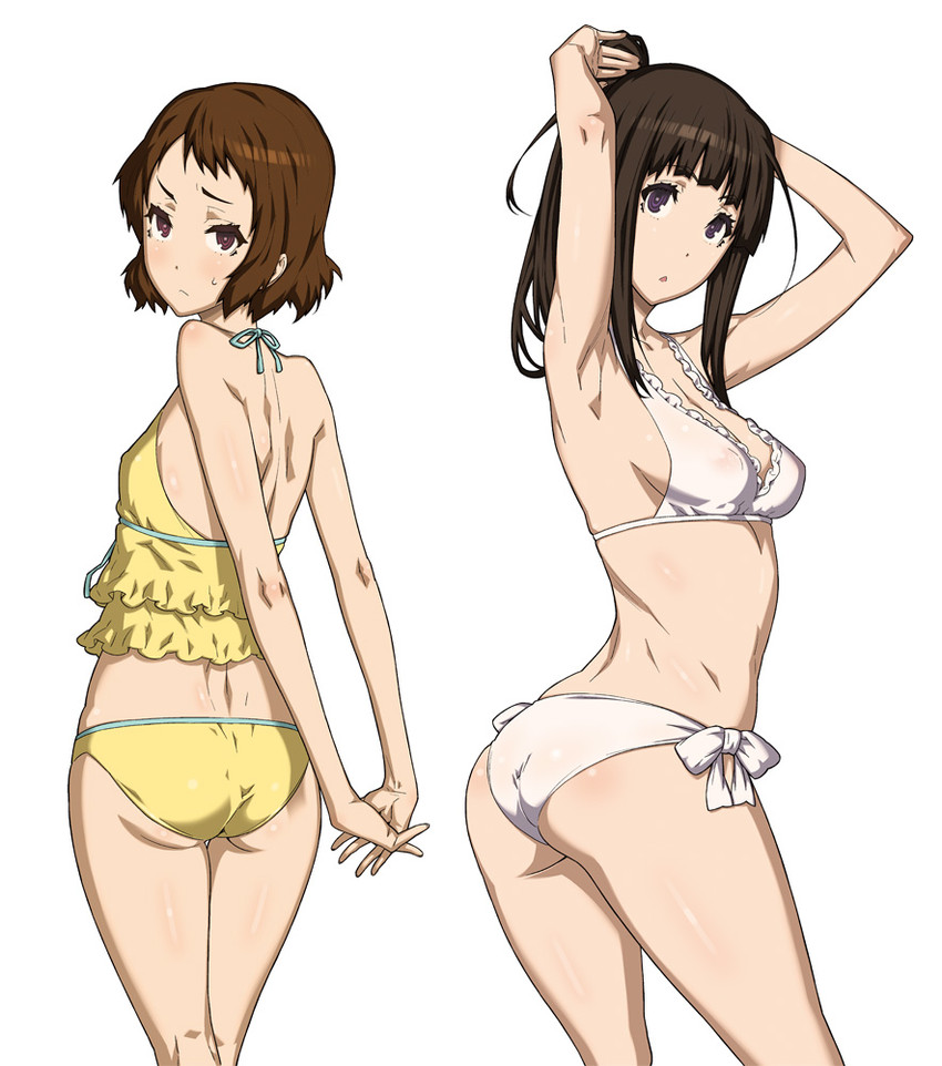 chitanda eru and ibara mayaka (hyouka) drawn by ikegami_tatsuya