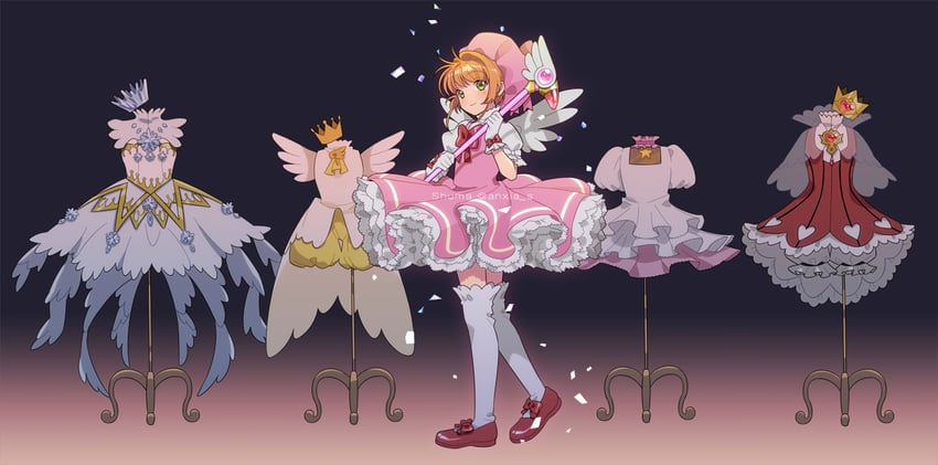 kinomoto sakura (cardcaptor sakura and 1 more) drawn by anxia