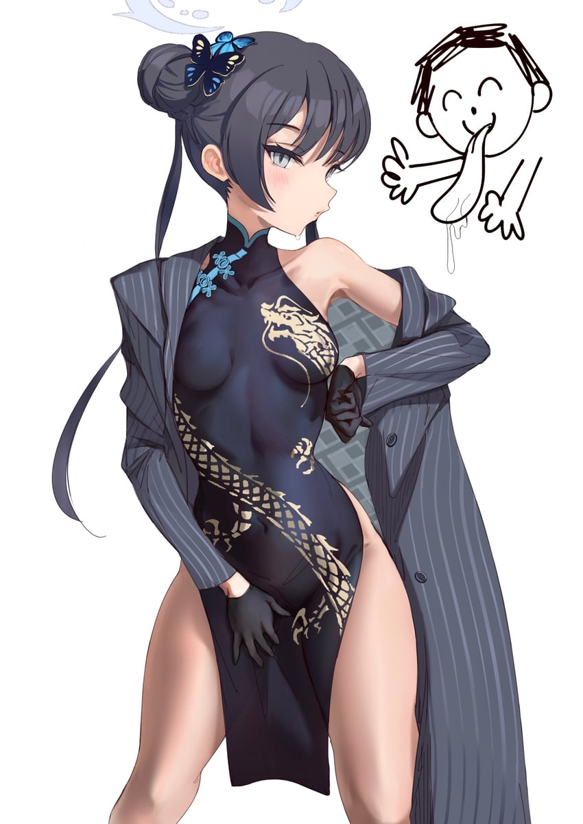 sensei, doodle sensei, and kisaki (blue archive and 1 more) drawn by hamidasu
