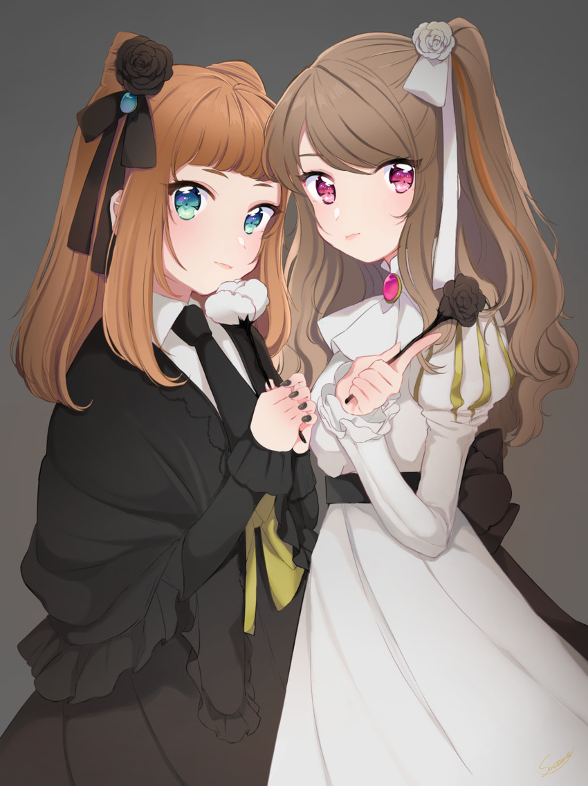 saotome ako and kasumi mahiru (aikatsu! and 1 more) drawn by shirotsuna