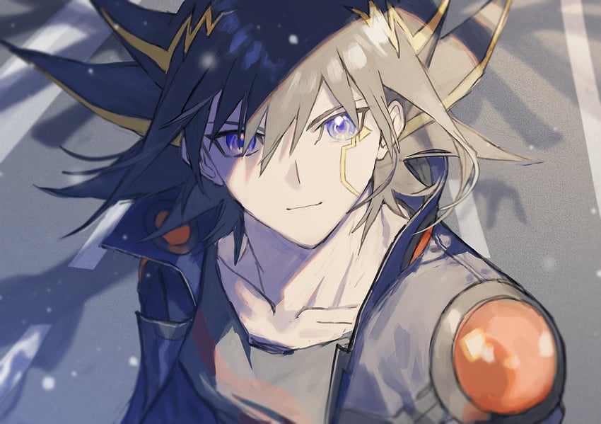 fudo yusei and crimson dragon (yu-gi-oh! and 1 more) drawn by ebira