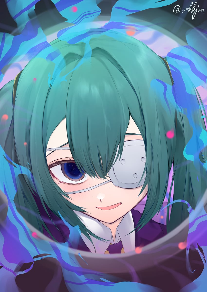 hatsune miku (vocaloid and 1 more) drawn by oekkjan