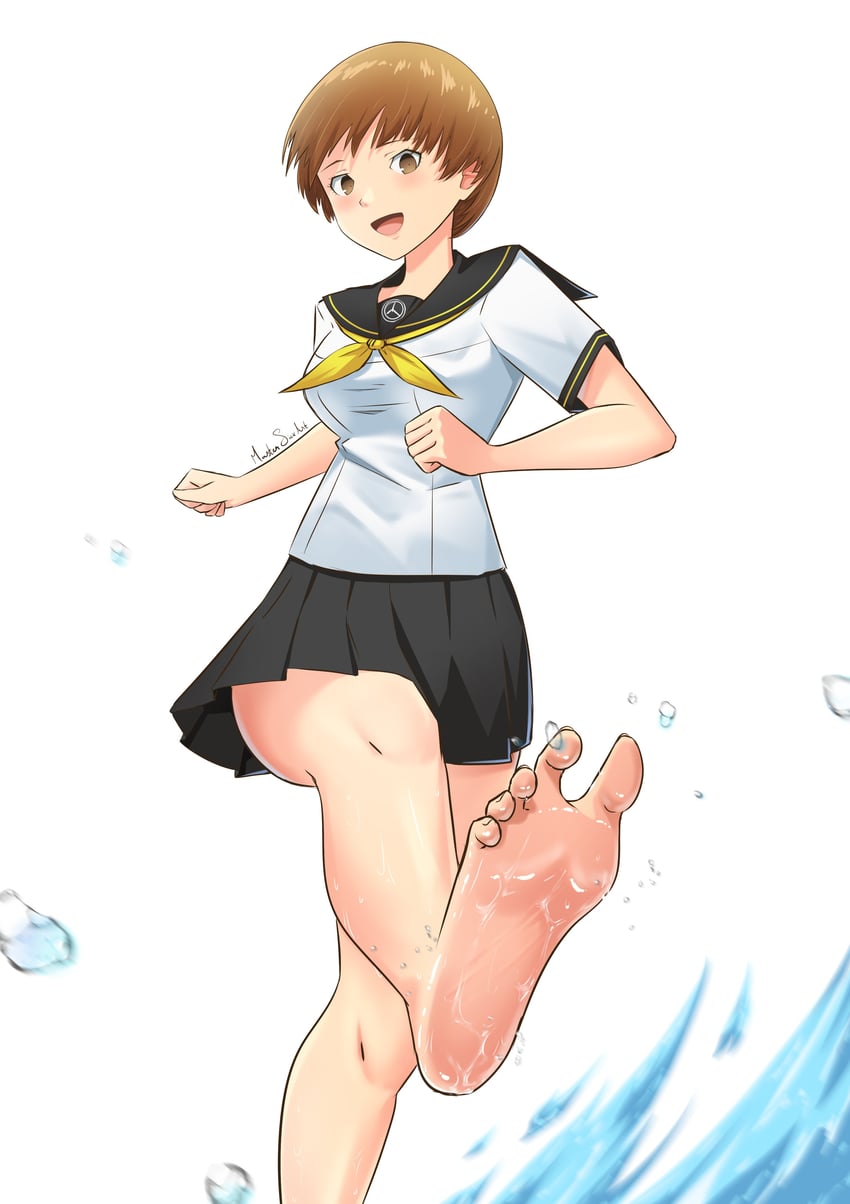 satonaka chie (persona and 1 more) drawn by master_sick_art