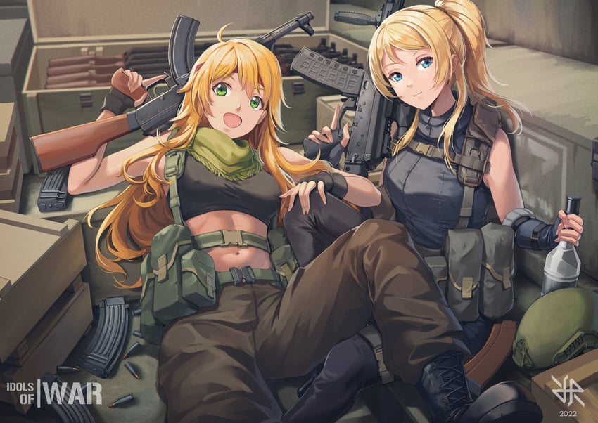 ayase eli and hoshii miki (idolmaster and 2 more) drawn by hiroki_ree