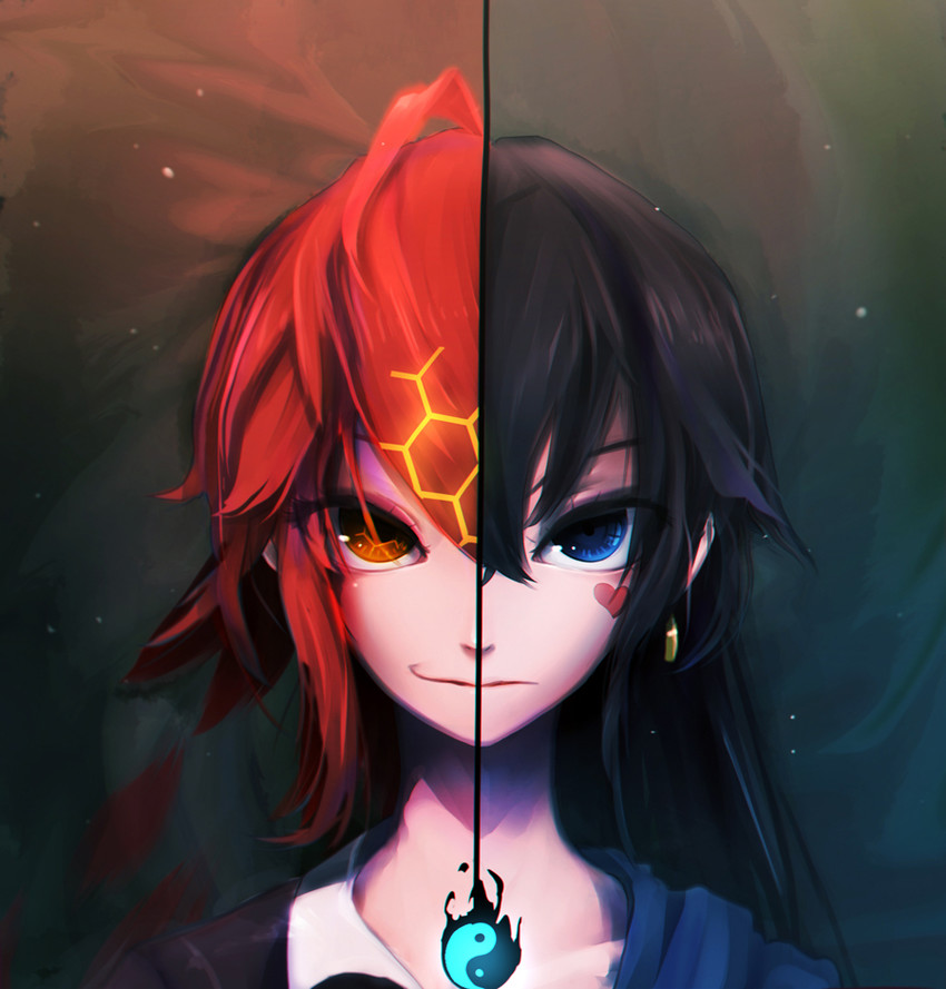 qian ye and tian ling (pixiv fantasia and 1 more) drawn by qys3