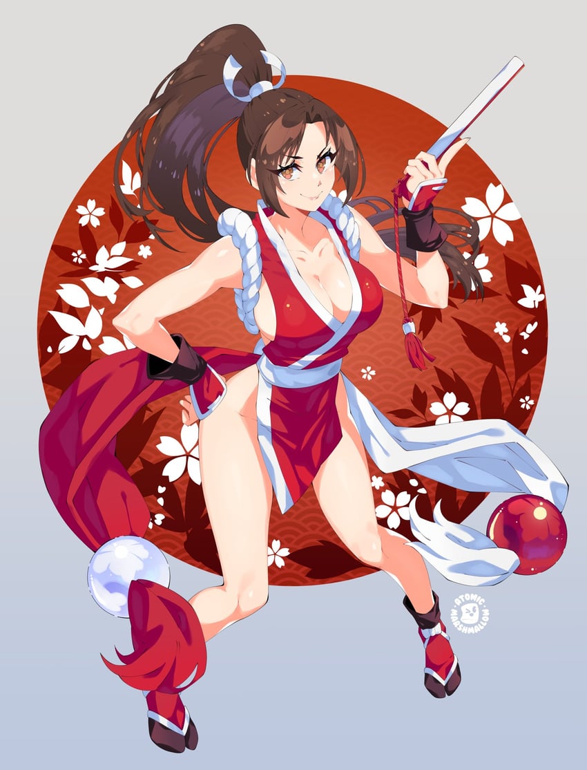 shiranui mai (the king of fighters and 1 more) drawn by atomicmrshmallw
