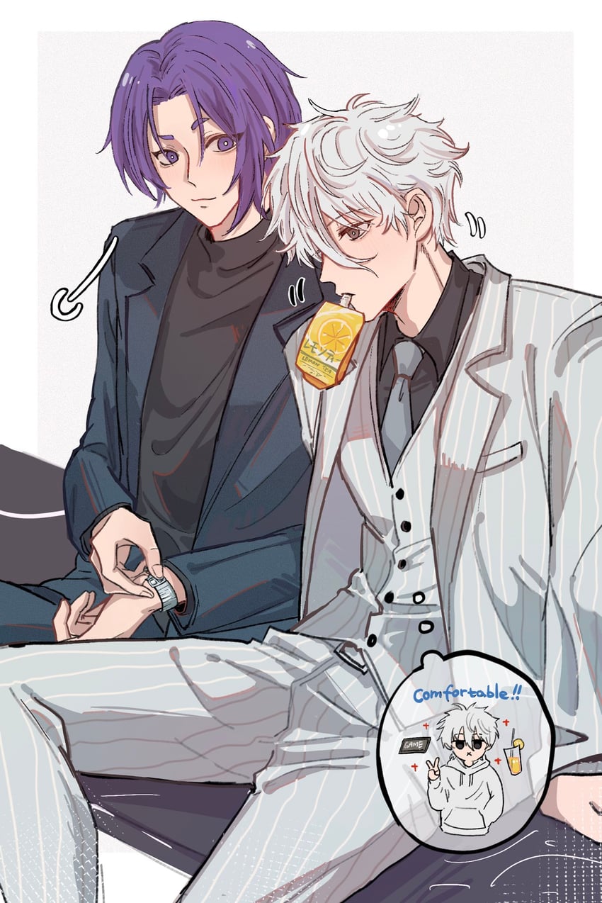 nagi seishirou and mikage reo (blue lock) drawn by blnag_peapond