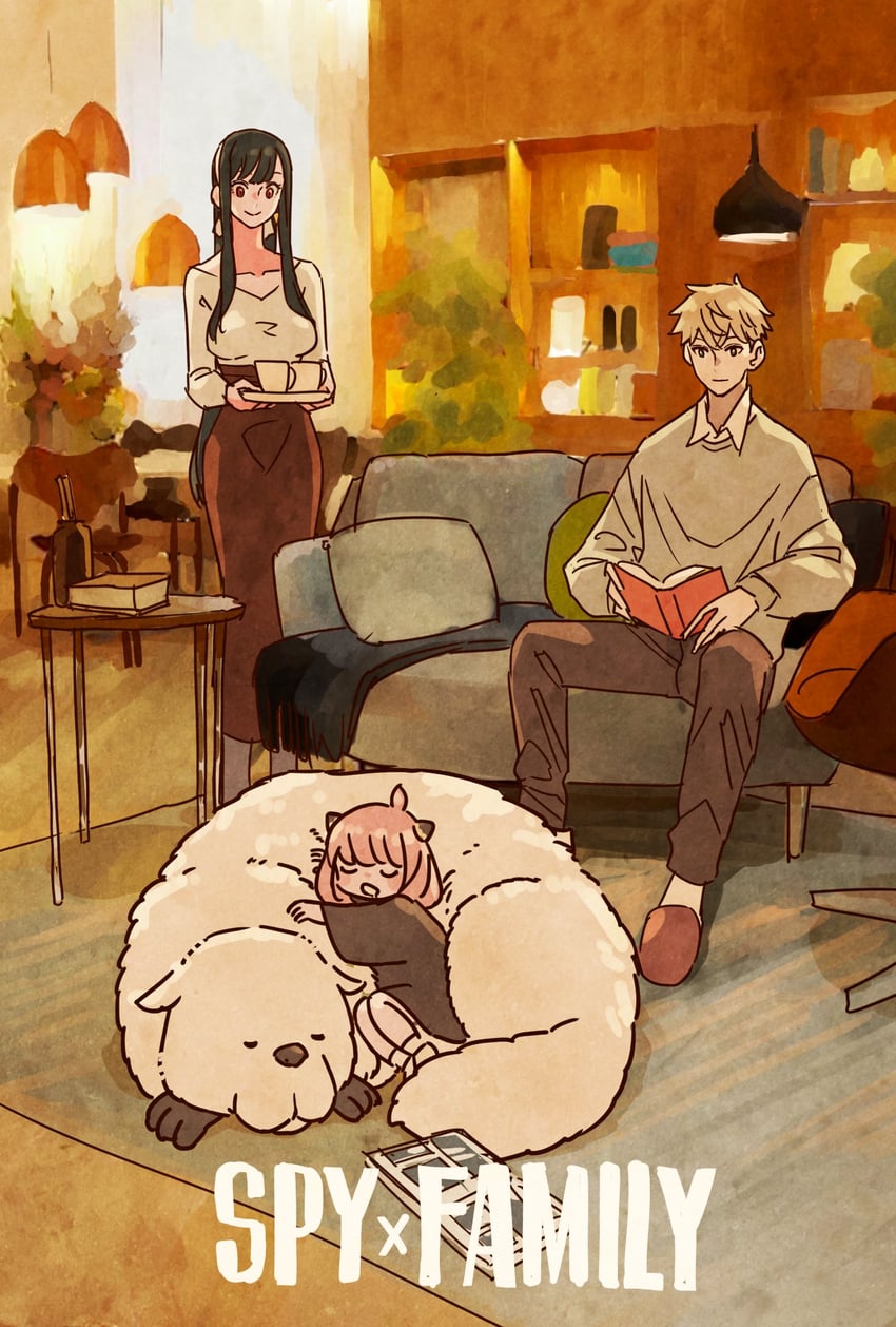 yor briar, anya, twilight, and bond (spy x family) drawn by takeuchi_ryousuke