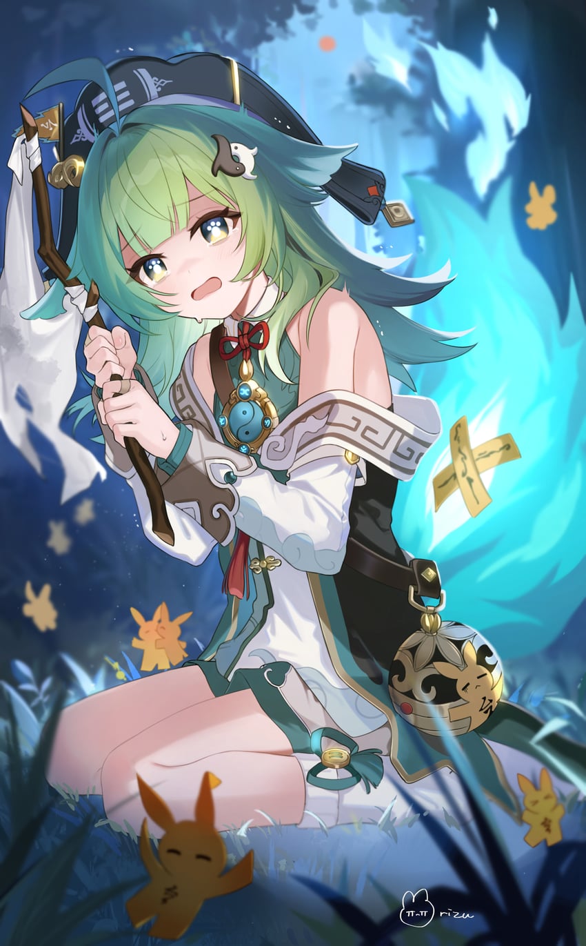 huohuo and tail (honkai and 1 more) drawn by rizu033