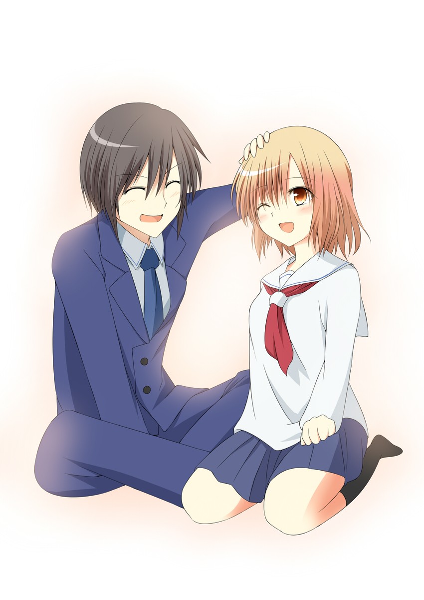 kotoura haruka and manabe yoshihisa (kotoura-san) drawn by fujisaki_kyouya