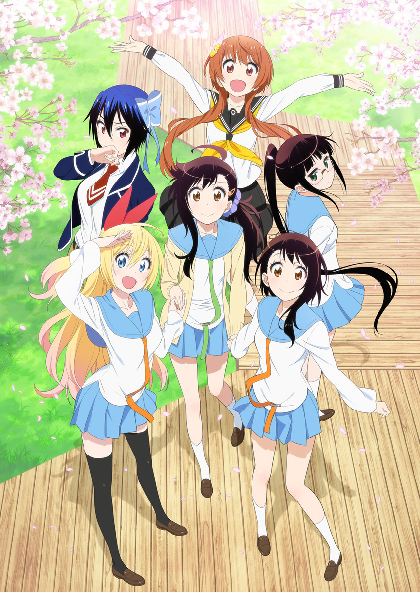 kirisaki chitoge, onodera kosaki, tsugumi seishirou, tachibana marika, onodera haru, and 1 more (nisekoi)
