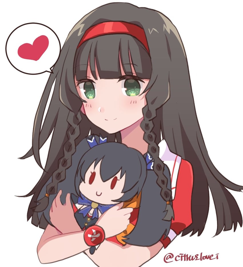 noire and k-sha (neptune and 1 more) drawn by haruna_(citrus_love_i)