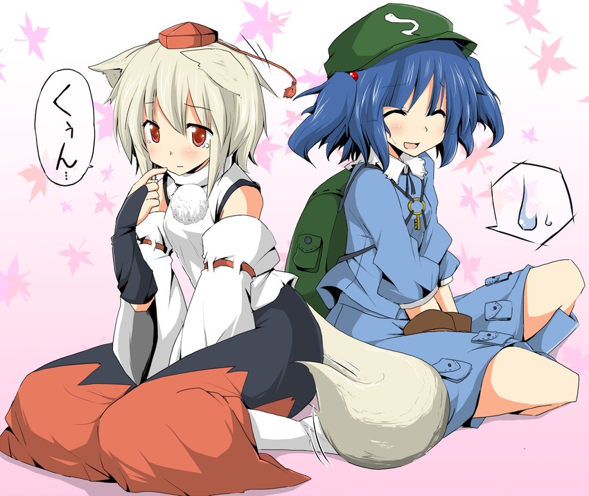 inubashiri momiji and kawashiro nitori (touhou) drawn by suna_(sunaipu)