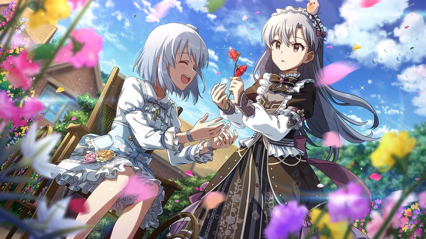 kisaragi chihaya and hagiwara yukiho (idolmaster and 2 more)
