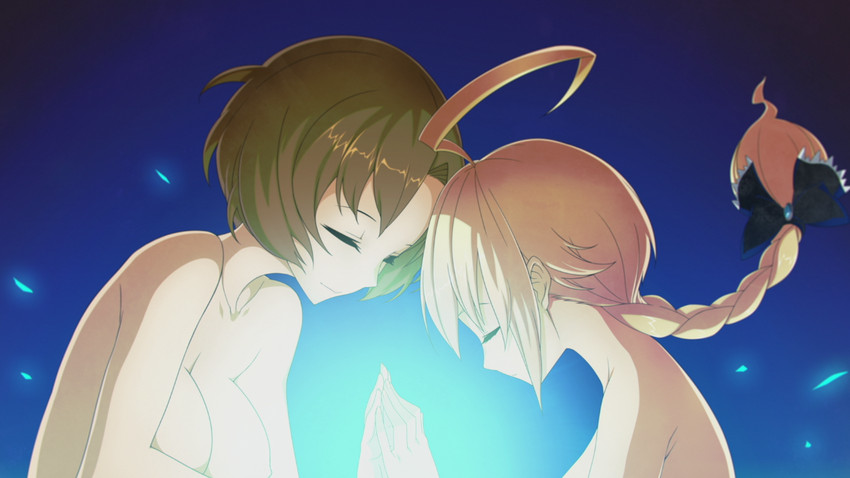 es and himezuru hinata (blazblue and 2 more) drawn by higuchi_konomi
