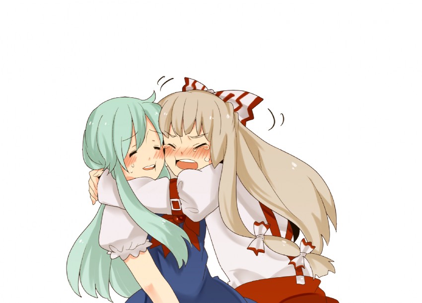 fujiwara no mokou and kamishirasawa keine (touhou) drawn by emuo_(mosao)