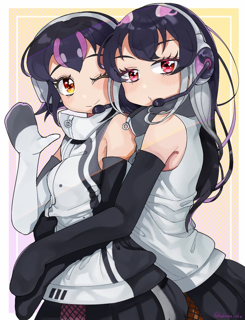 humboldt penguin and african penguin (kemono friends and 1 more) drawn by kedama_(ughugjydthjdf)