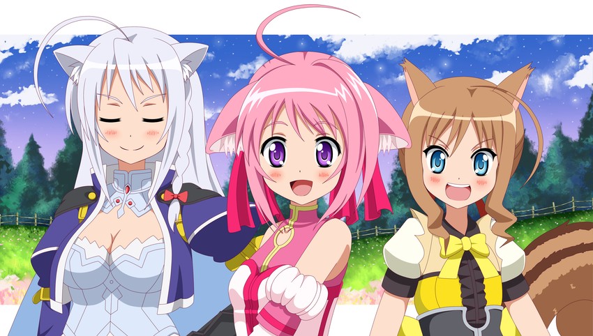 millhiore f. biscotti, leonmitchelli galette des rois, and kuberu e pastillage (dog days) drawn by aps_(alice-momizi)