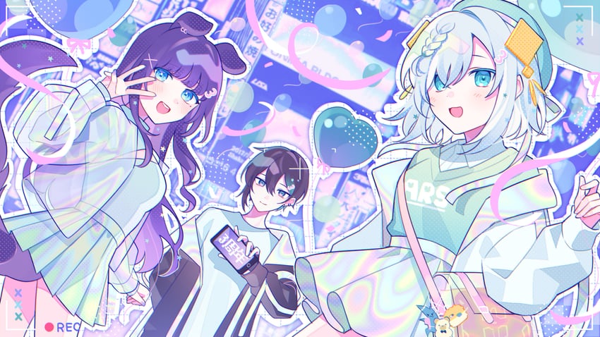 ars almal, mayuzumi kai, and aiba uiha (nijisanji) drawn by waka_(wk4444)