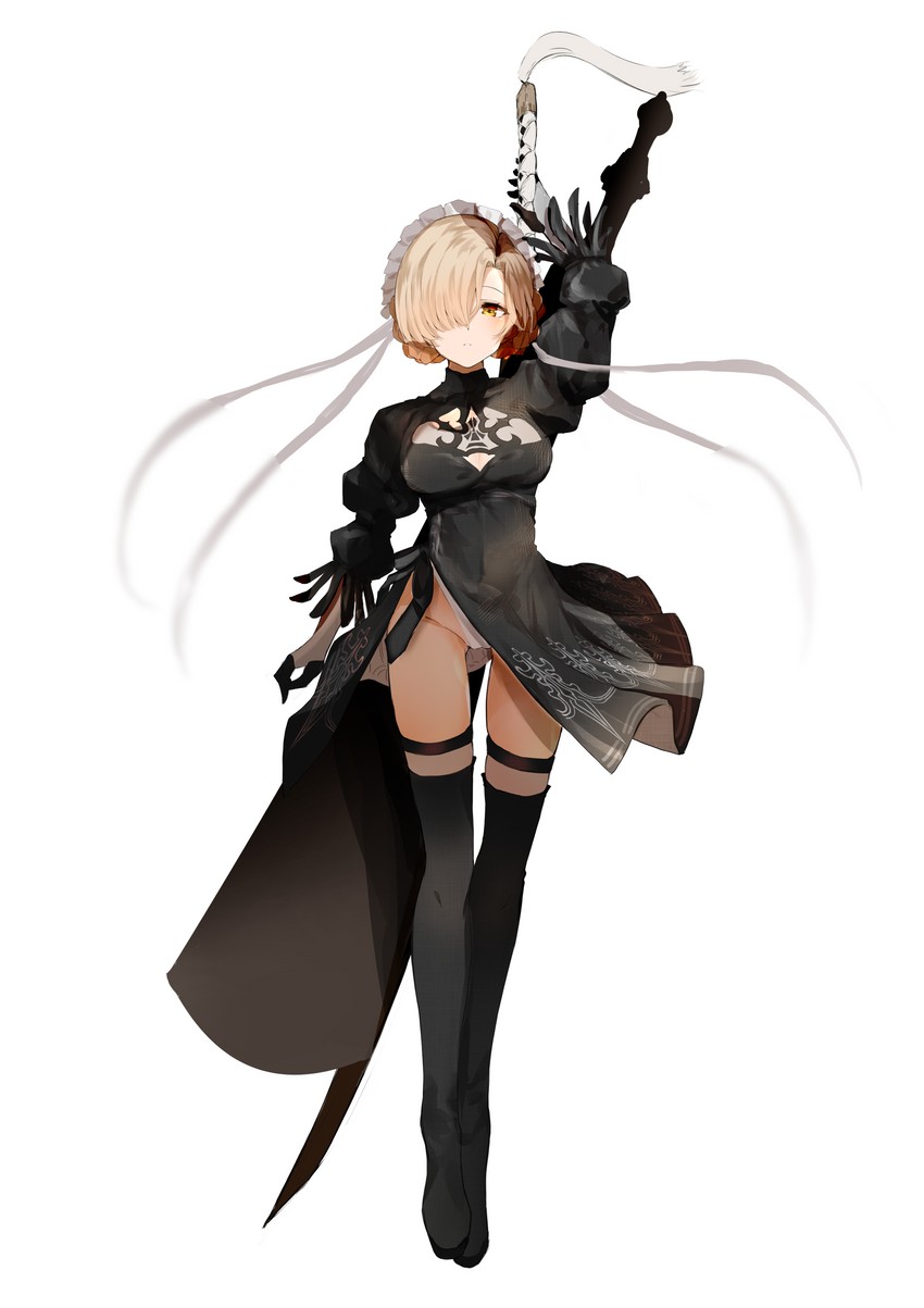 2b and sheffield (azur lane and 2 more) drawn by raru_(nanaharararu)