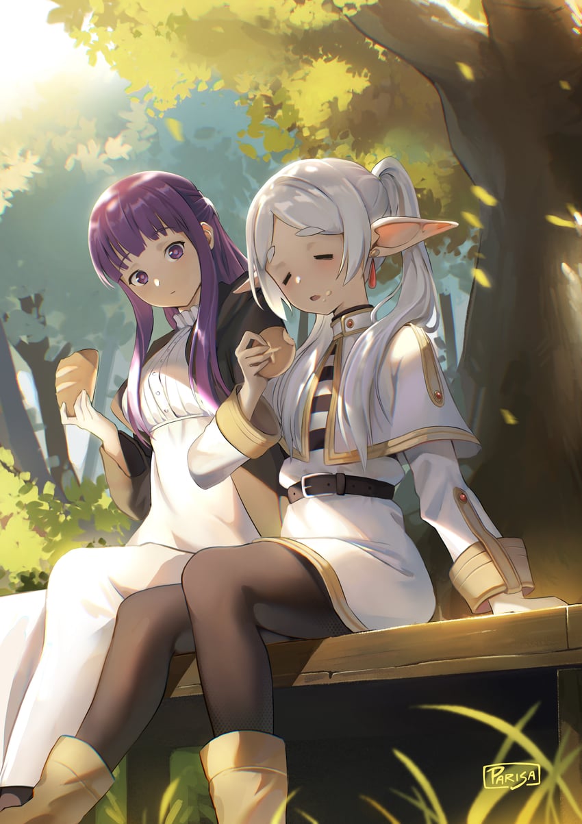 frieren and fern (sousou no frieren) drawn by parisa_reaz