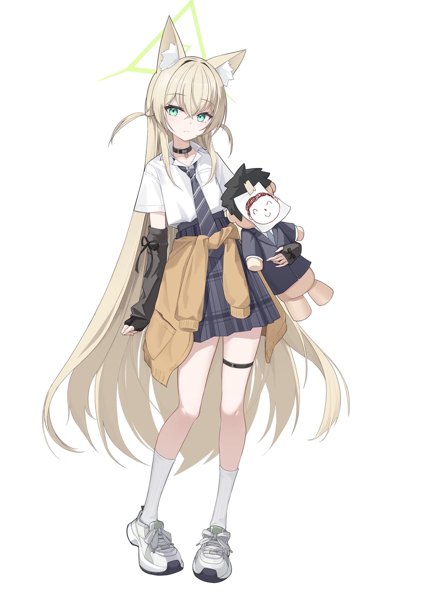 sensei, doodle sensei, and kurumi (blue archive) drawn by nammmmer