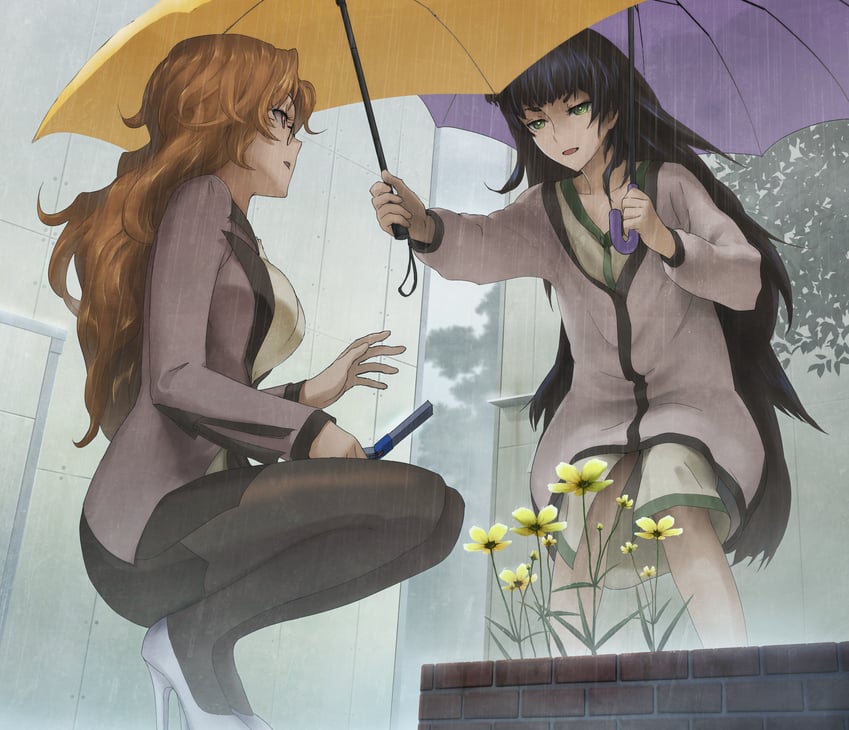 kiryuu moeka and hiyajou maho (steins;gate and 1 more) drawn by huke