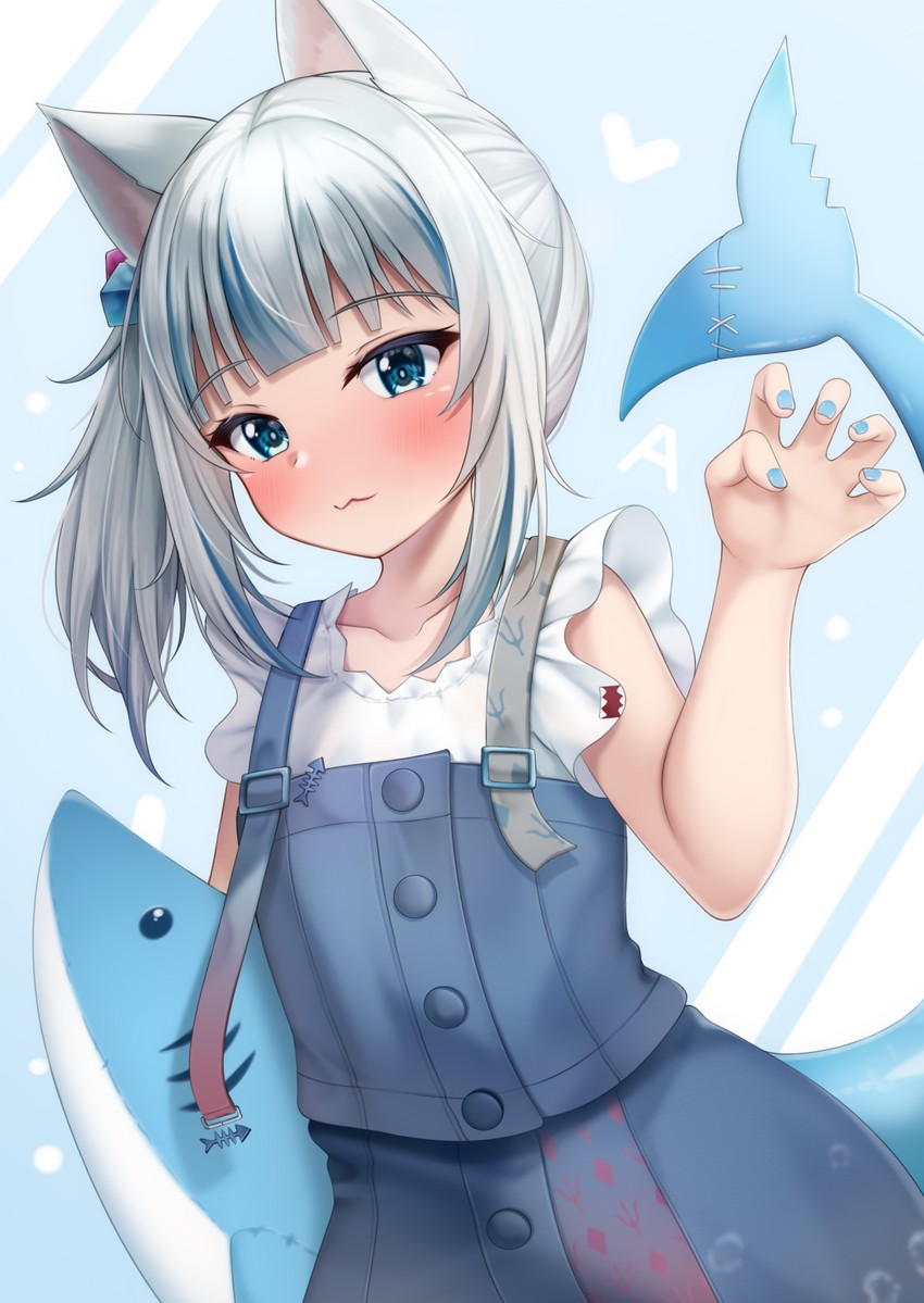 gawr gura (hololive and 1 more) drawn by lomocya