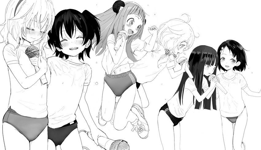 sakurai momoka, akagi miria, sasaki chie, ichihara nina, sajo yukimi, and 1 more (idolmaster and 2 more) drawn by xyh
