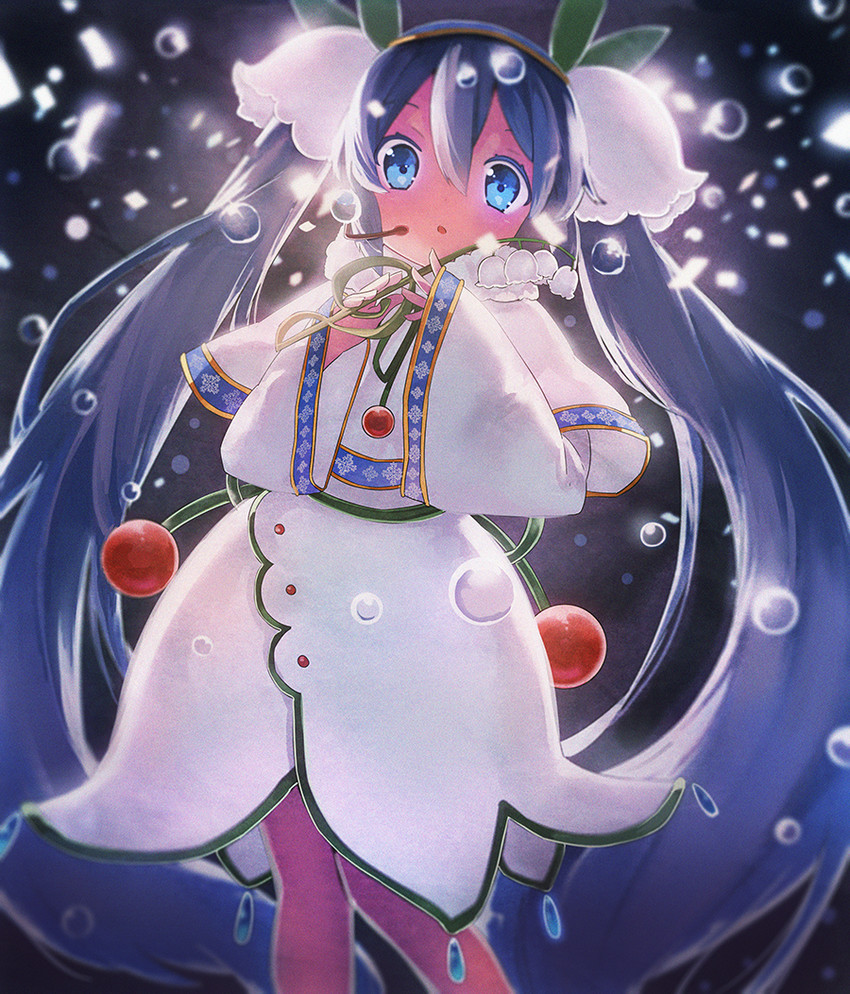 hatsune miku and yuki miku (vocaloid) drawn by kinokoko-kino