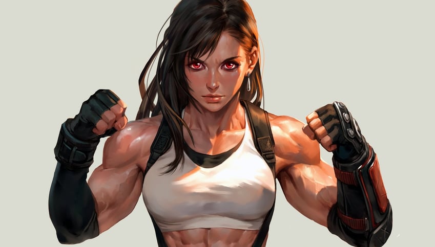 tifa lockhart (final fantasy and 2 more) drawn by jade_law
