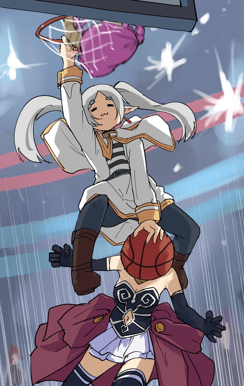 frieren, fern, stark, and aura (sousou no frieren) drawn by tenten_(chan4545)