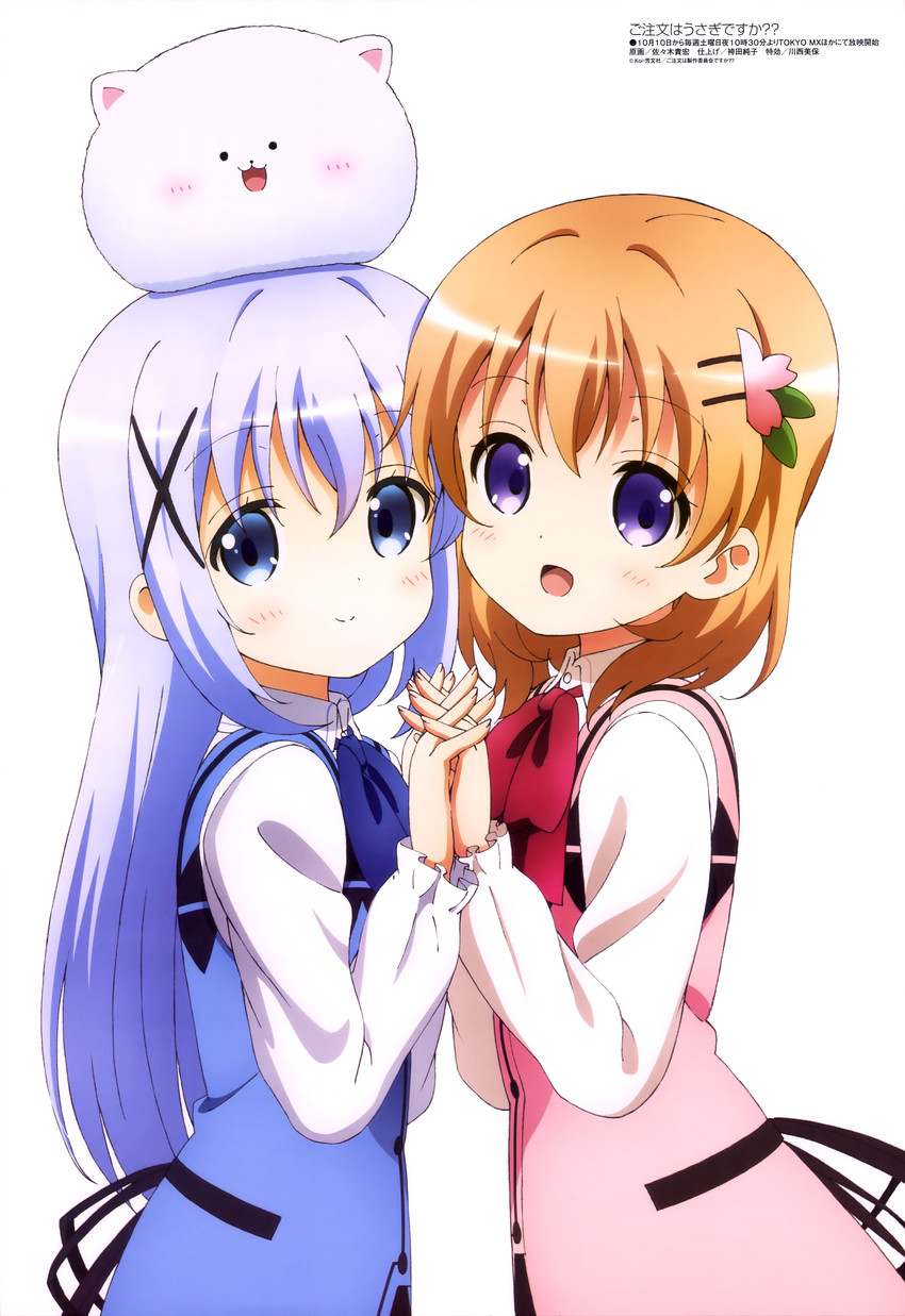 kafuu chino, hoto cocoa, and tippy (gochuumon wa usagi desu ka? and 1 more) drawn by sasaki_takahiro