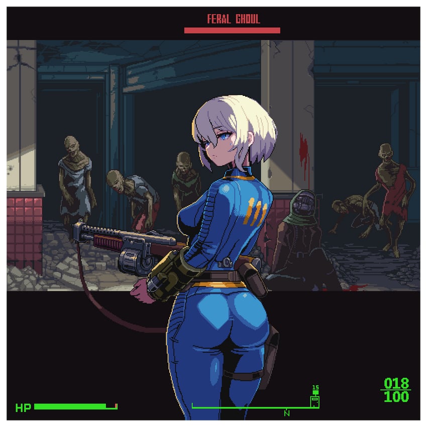sole survivor and feral ghoul (fallout and 1 more) drawn by e79