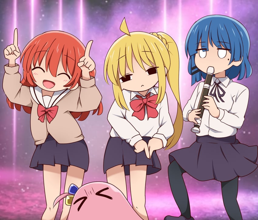 gotoh hitori, kita ikuyo, ijichi nijika, and yamada ryo (bocchi the rock! and 3 more) drawn by suwaneko