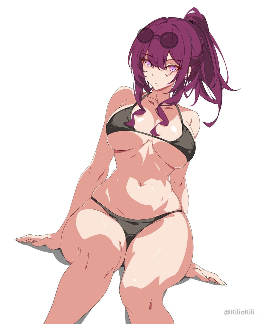 kafka (honkai and 1 more) drawn by kili_kilio