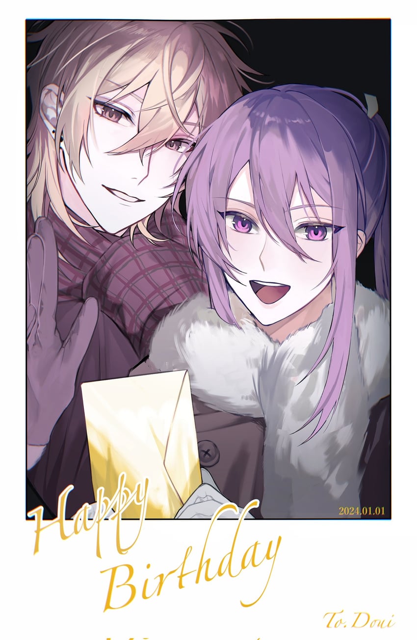 kanzaki souma and hakaze kaoru (ensemble stars!) drawn by ru_kosin