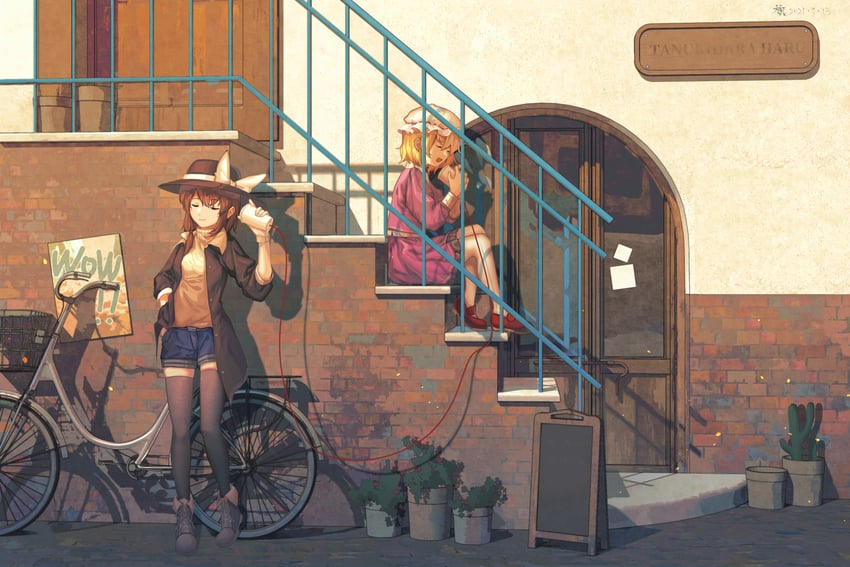 usami renko and maribel hearn (touhou) drawn by furahata_gen