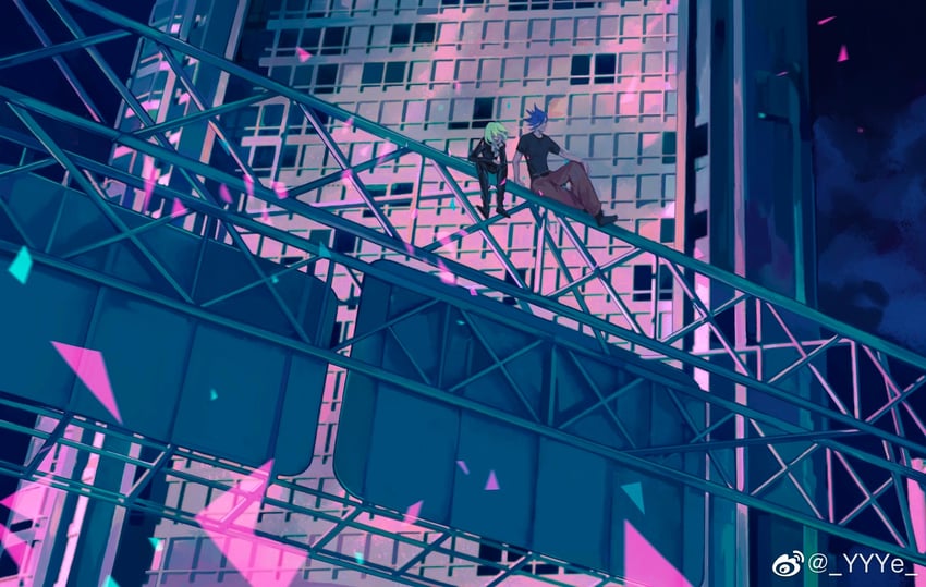 lio fotia and galo thymos (promare) drawn by ye_(ran_chiiipye)